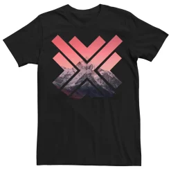 Men's Geometric Mountains Sunset Tee