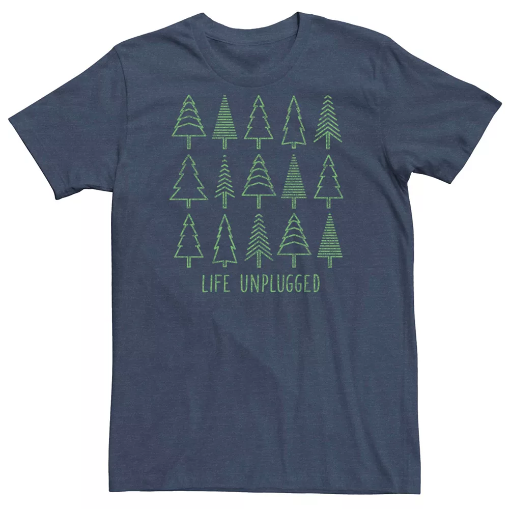 Men's Life Unplugged Tree Outline Poster Tee