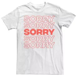 Men's Sorry Word Stack Tee
