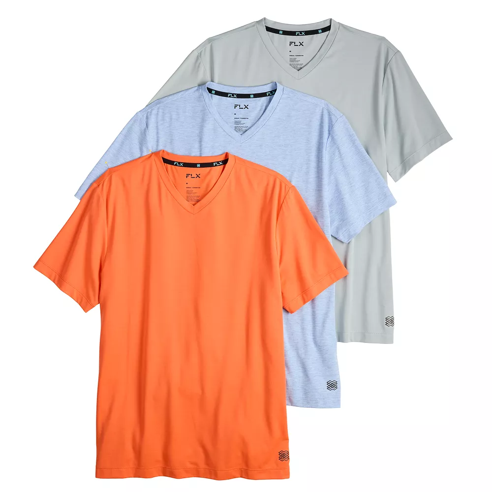 Men's FLX 3-Pack Dynamic Comfort V-Neck Tee Set