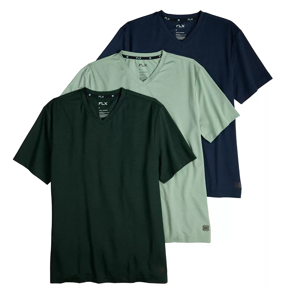 Men's FLX 3-Pack Dynamic Comfort V-Neck Tee Set - Image 5